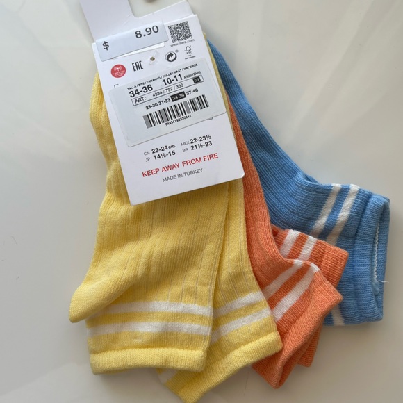 Zara 3-Pack of Ribbed Ankle Socks 10-11 years - Picture 3 of 4